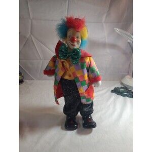 Clown music box with moving arms and head